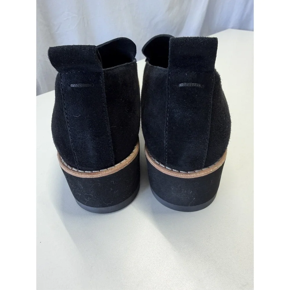 Eileen Fisher Ells Wedge‎ Lug-Sole Loafers Black Women's Size 8.5M NEW With Tag
